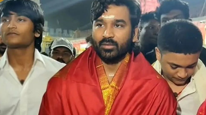Dhanush Sons Yatra Linga, Dhanush viral video Tirupati, தனுஷ் திருப்பதி தரிசனம்.